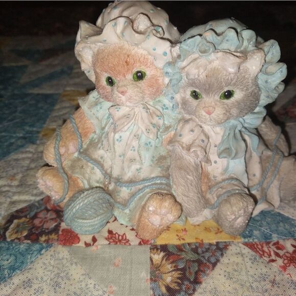 ☎️ Vintage Enesco Calico Kittens  - Picture 1 of 5
